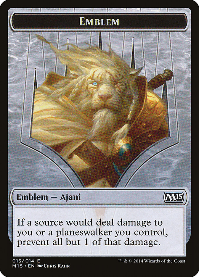 Ajani Steadfast Emblem [Magic 2015 Tokens] | Black Swamp Games