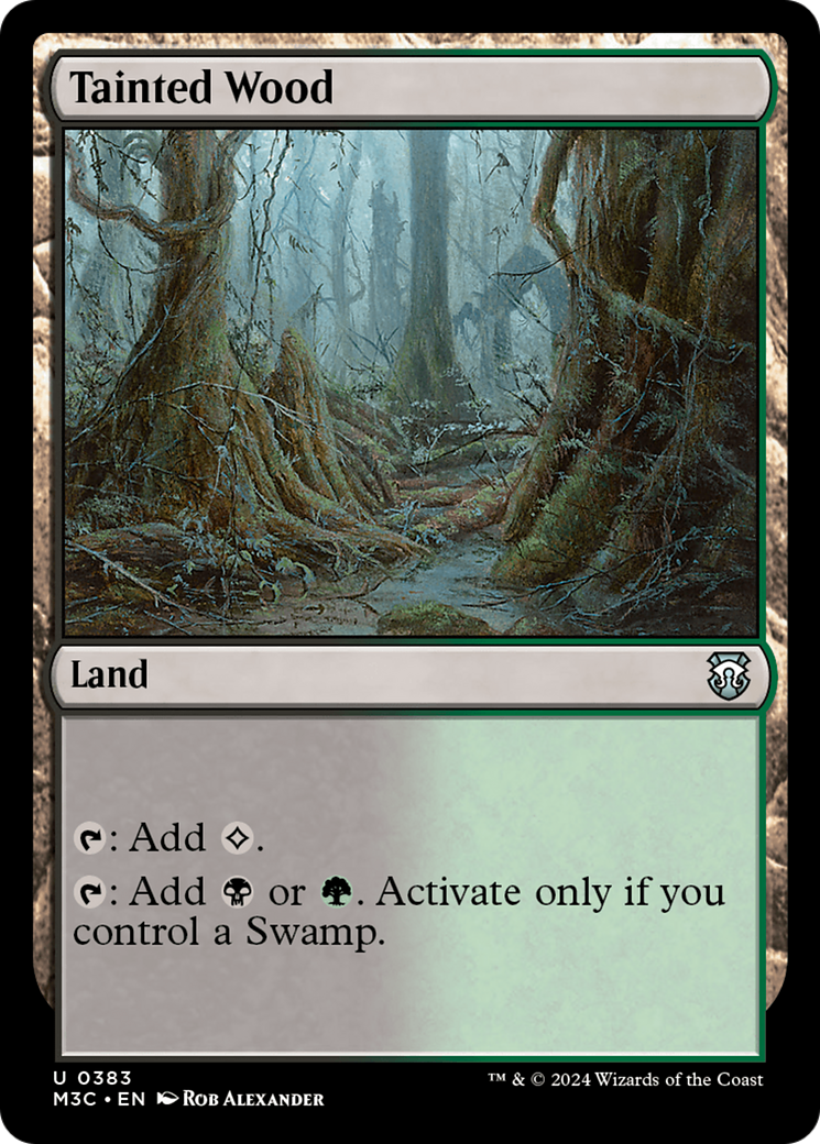 Tainted Wood (Ripple Foil) [Modern Horizons 3 Commander] | Black Swamp Games