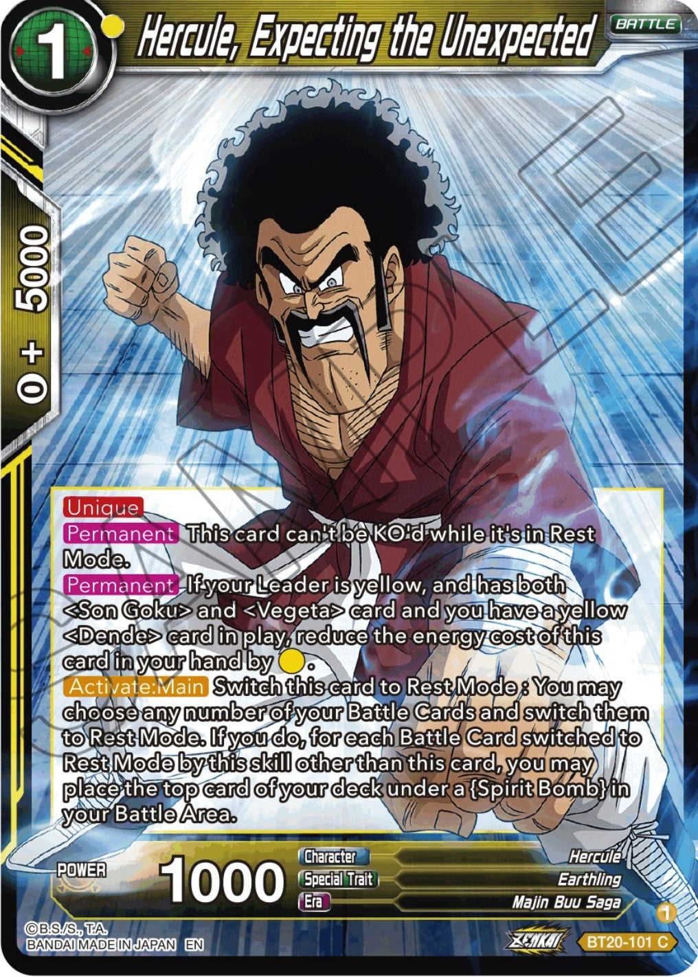 Hercule, Expecting the Unexpected (BT20-101) [Power Absorbed] | Black Swamp Games