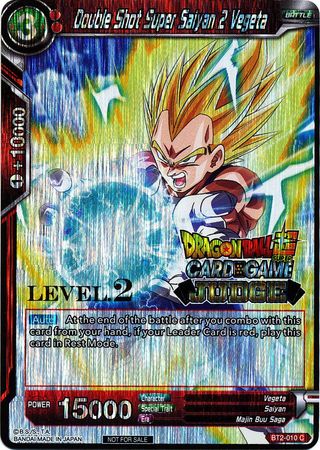 Double Shot Super Saiyan 2 Vegeta (Level 2) (BT2-010) [Judge Promotion Cards] | Black Swamp Games