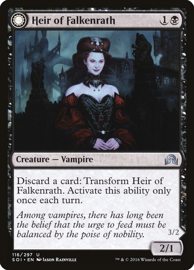 Heir of Falkenrath // Heir to the Night [Shadows over Innistrad] | Black Swamp Games