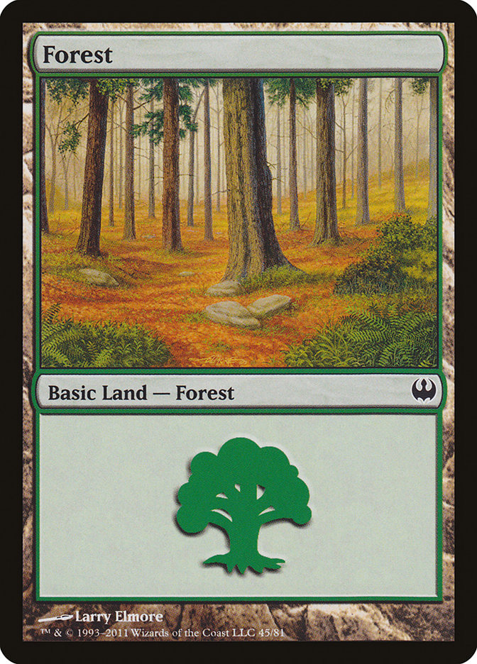 Forest (45) [Duel Decks: Knights vs. Dragons] | Black Swamp Games