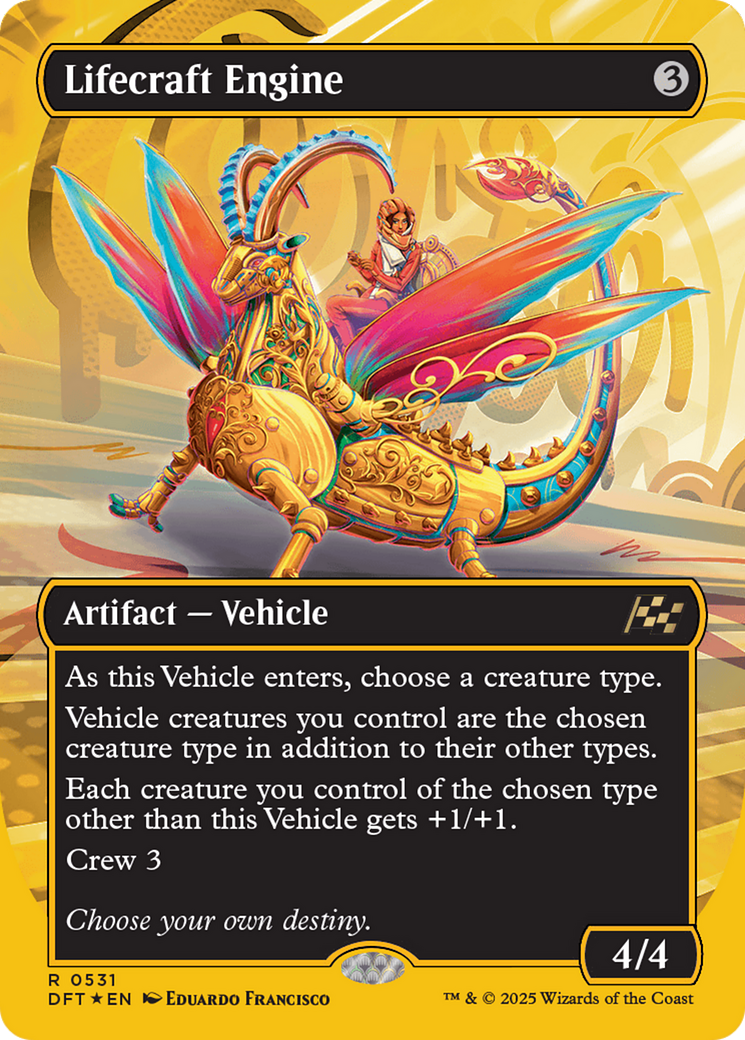 Lifecraft Engine (Borderless) (First-Place Foil) [Aetherdrift] | Black Swamp Games