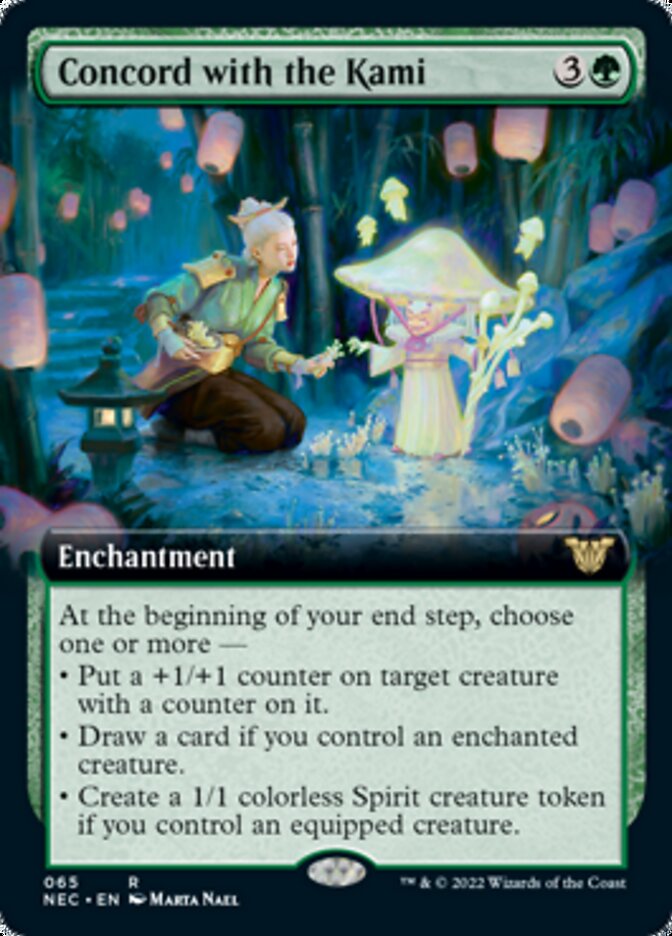 Concord with the Kami (Extended Art) [Kamigawa: Neon Dynasty Commander] | Black Swamp Games