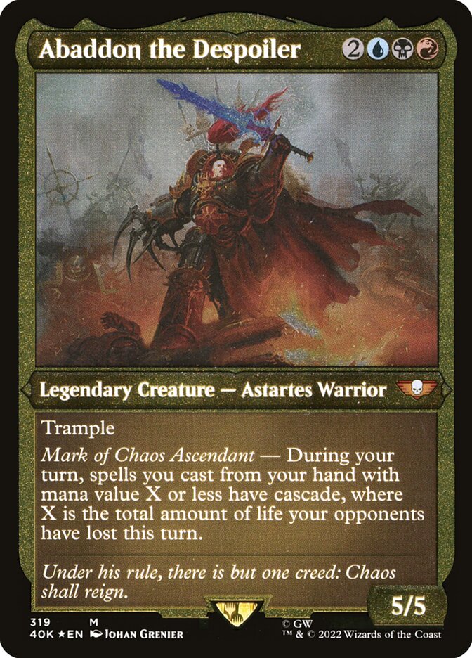 Abaddon the Despoiler (Display Commander) (Etched Foil) [Warhammer 40,000] | Black Swamp Games