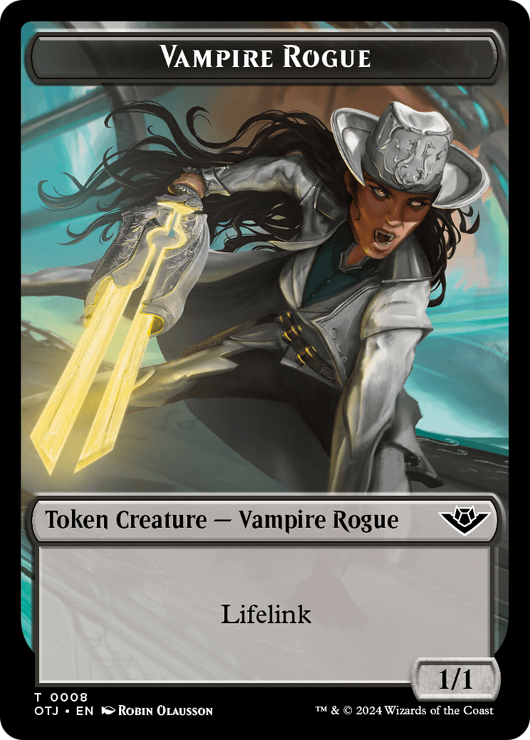Vampire Rogue Token [Outlaws of Thunder Junction Tokens] | Black Swamp Games