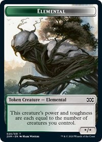 Elemental // Treasure Double-Sided Token [Double Masters Tokens] | Black Swamp Games