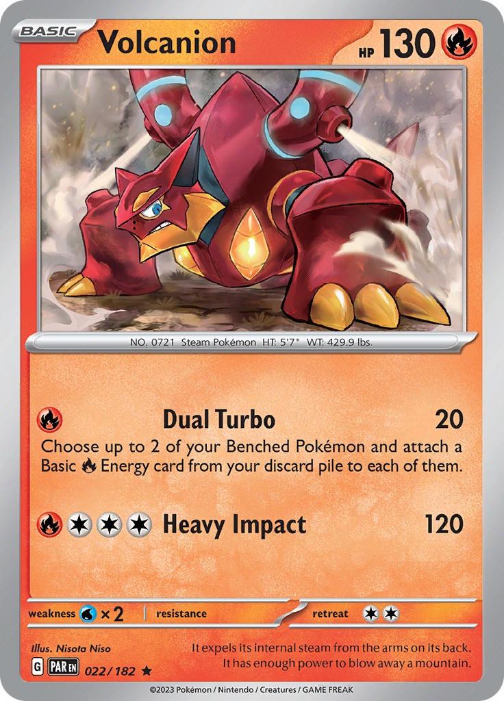 Volcanion (022/182) [Scarlet & Violet: Paradox Rift] | Black Swamp Games