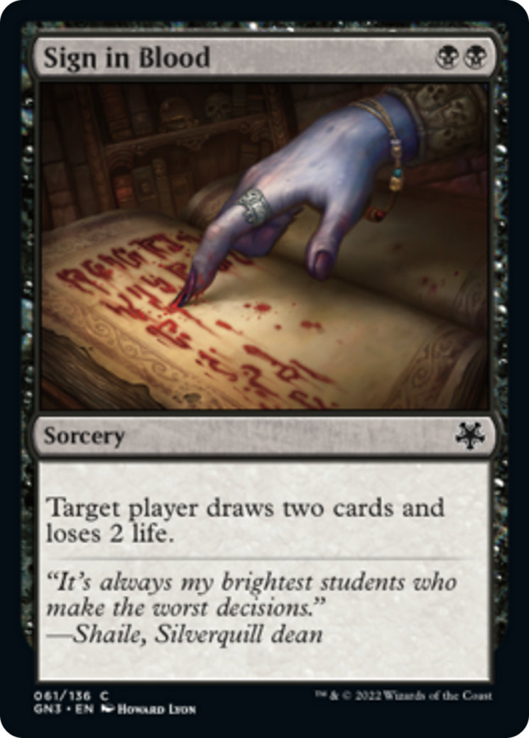 Sign in Blood [Game Night: Free-for-All] | Black Swamp Games
