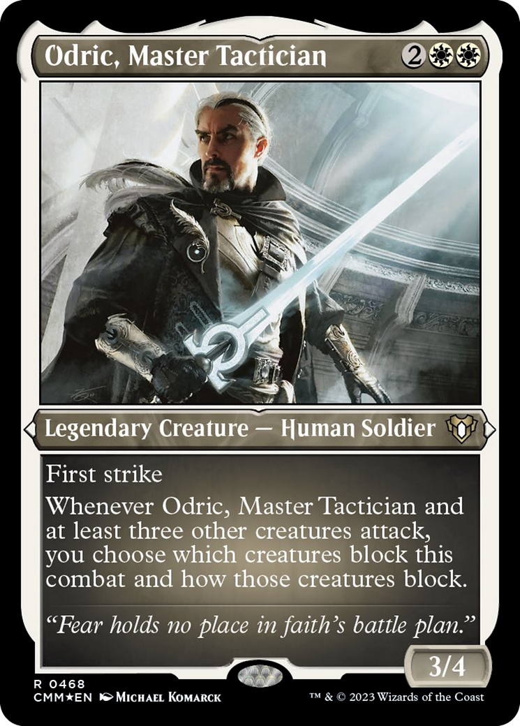 Odric, Master Tactician (Foil Etched) [Commander Masters] | Black Swamp Games