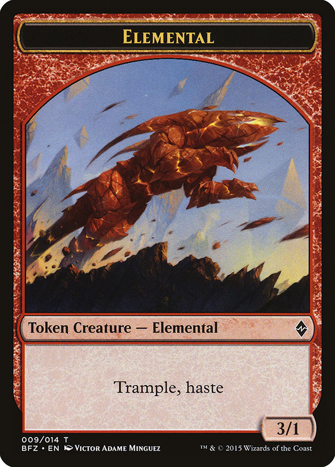 Elemental Token (009/014) [Battle for Zendikar Tokens] | Black Swamp Games