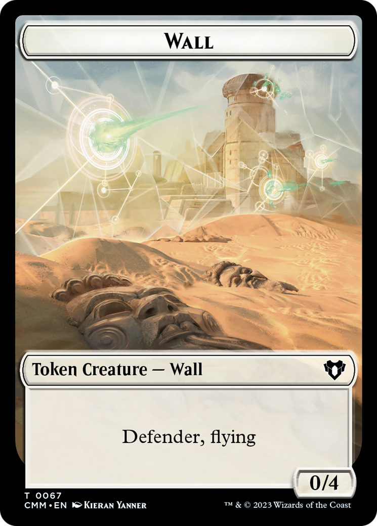 Wall // Kor Ally Double-Sided Token [Commander Masters Tokens] | Black Swamp Games