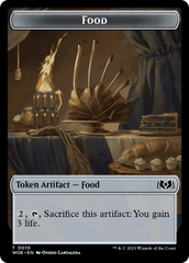 Knight // Food (0010) Double-Sided Token [Wilds of Eldraine Tokens] | Black Swamp Games