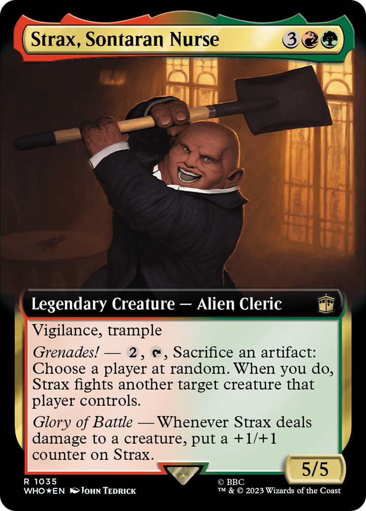 Strax, Sontaran Nurse (Extended Art) (Surge Foil) [Doctor Who] | Black Swamp Games