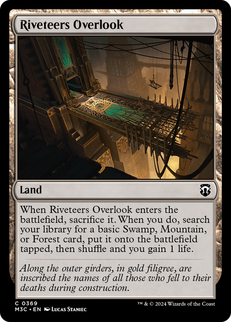 Riveteers Overlook (Ripple Foil) [Modern Horizons 3 Commander] | Black Swamp Games