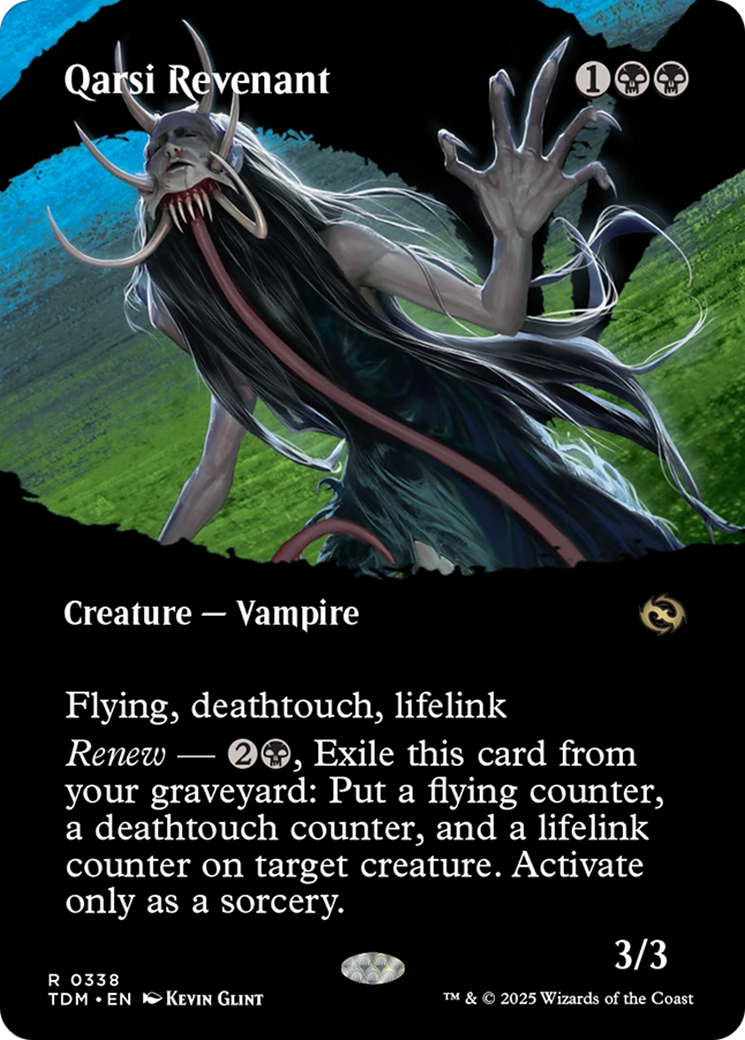 Qarsi Revenant (Borderless) [Tarkir: Dragonstorm] | Black Swamp Games