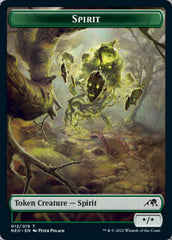 Samurai // Spirit (012) Double-Sided Token [Kamigawa: Neon Dynasty Tokens] | Black Swamp Games