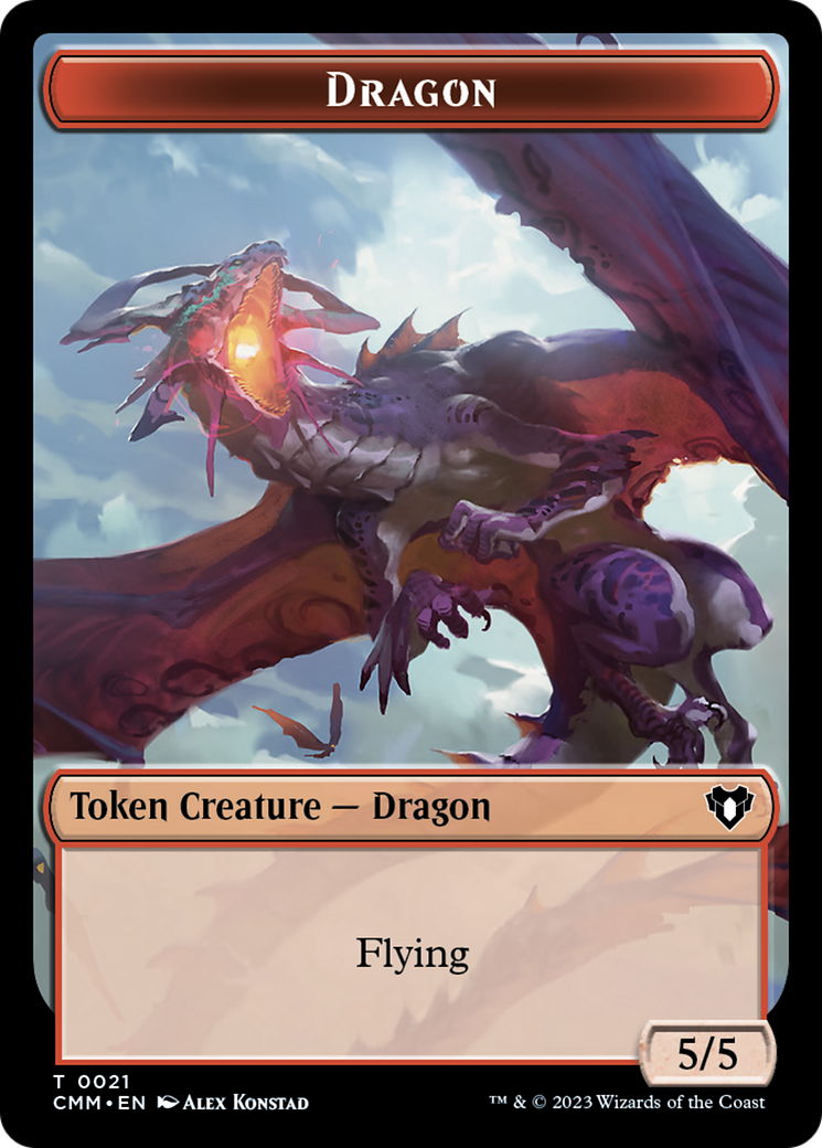 Dragon Token (21) [Commander Masters Tokens] | Black Swamp Games