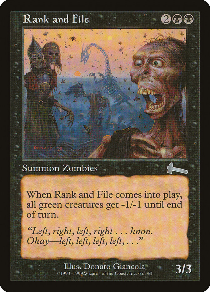 Rank and File [Urza's Legacy] | Black Swamp Games
