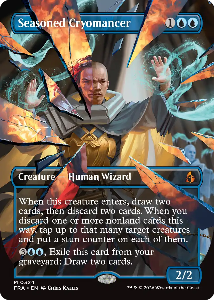 Seasoned Cryomancer (Borderless) (0324) [Reality Fracture] | Black Swamp Games
