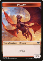 Human Warrior // Dragon Double-Sided Token [Kaldheim Tokens] | Black Swamp Games