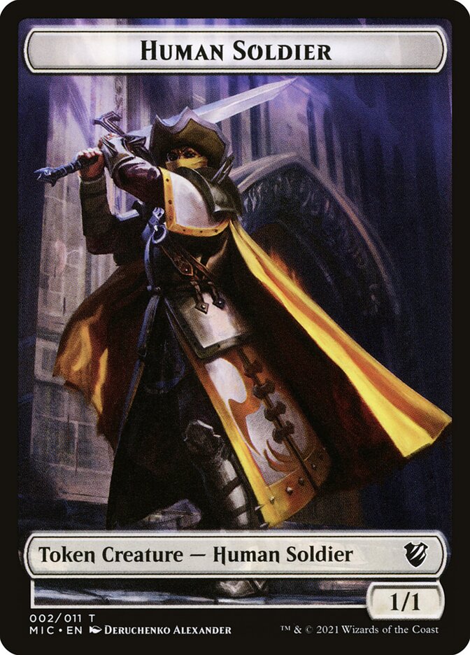 Germ // Human Soldier Double-Sided Token [Double Masters Tokens] | Black Swamp Games