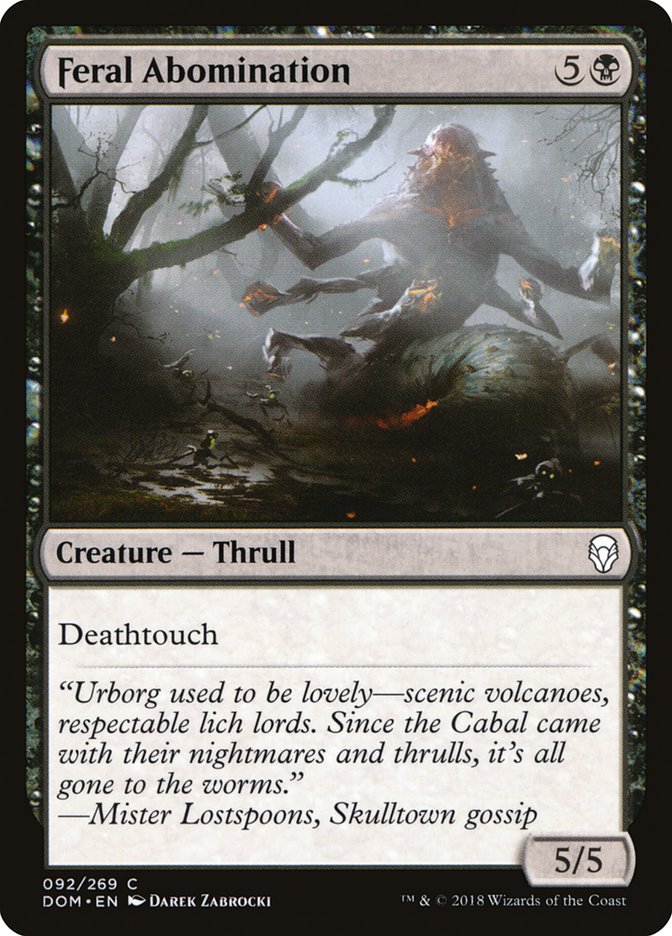 Feral Abomination [Dominaria] | Black Swamp Games