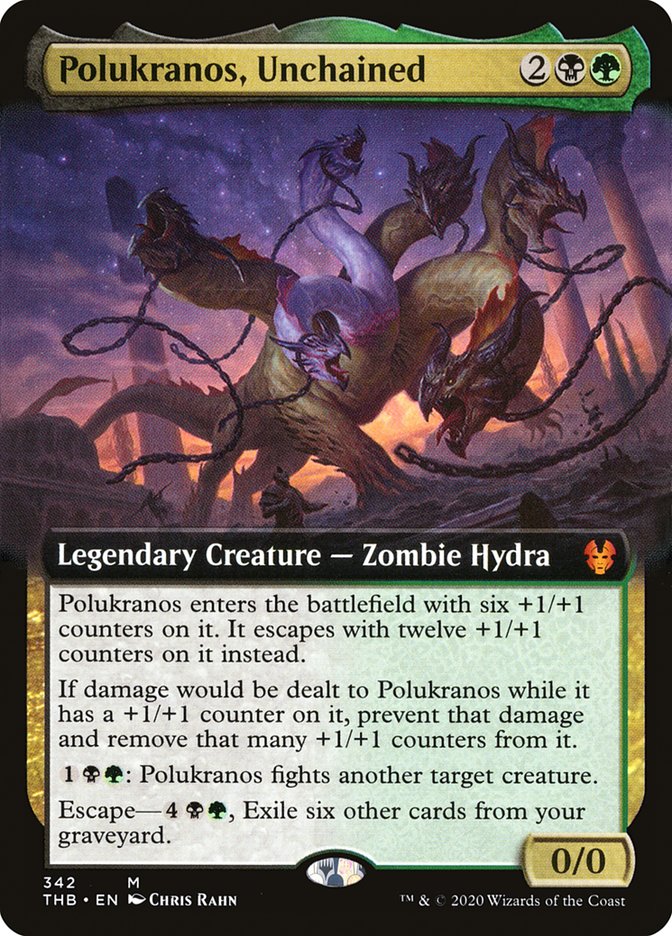 Polukranos, Unchained (Extended Art) [Theros Beyond Death] | Black Swamp Games