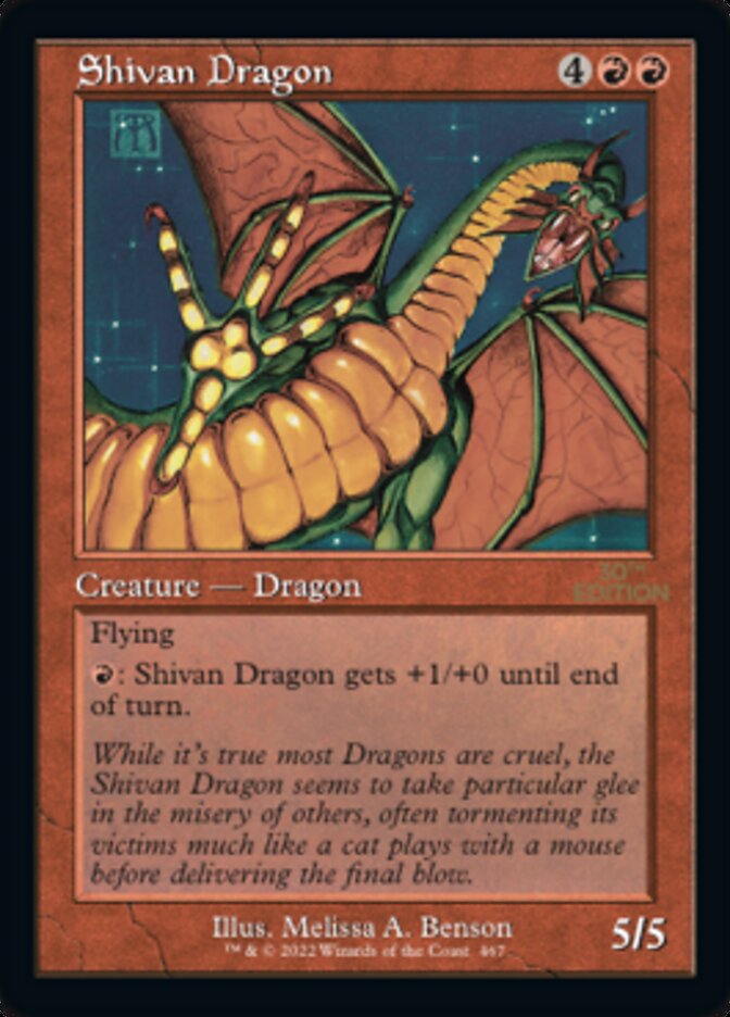 Shivan Dragon (Retro) [30th Anniversary Edition] | Black Swamp Games