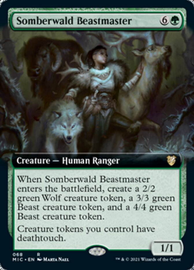 Somberwald Beastmaster (Extended Art) [Innistrad: Midnight Hunt Commander] | Black Swamp Games