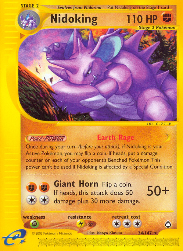 Nidoking (24/147) [Aquapolis] | Black Swamp Games