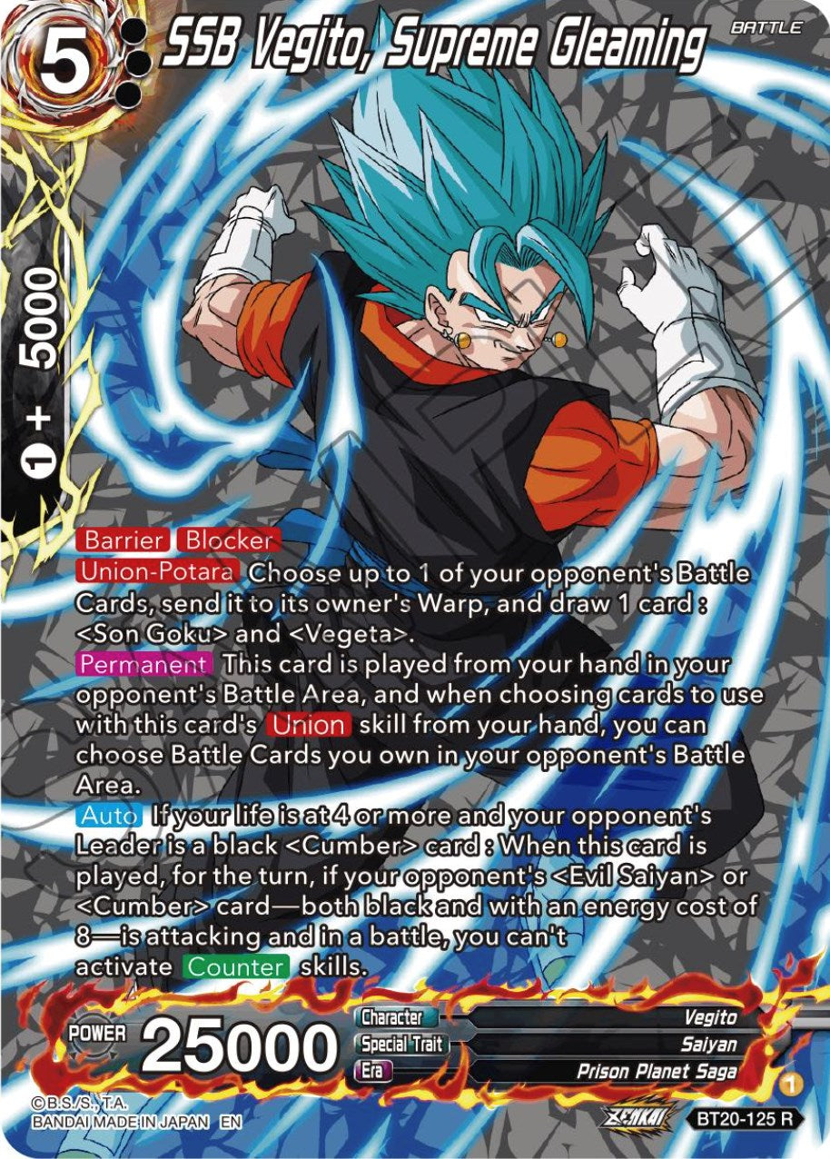 SSB Vegito, Supreme Gleaming (Silver Foil) (BT20-125) [Power Absorbed] | Black Swamp Games