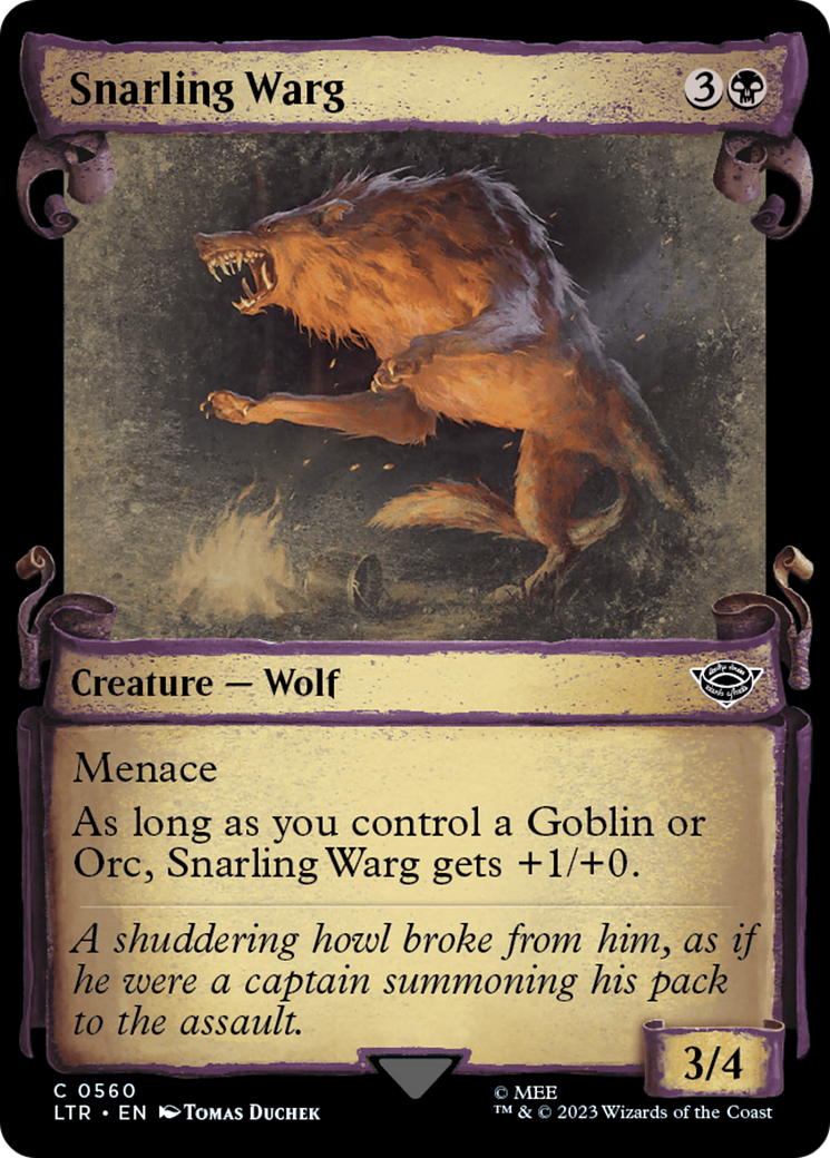Snarling Warg [The Lord of the Rings: Tales of Middle-Earth Showcase Scrolls] | Black Swamp Games
