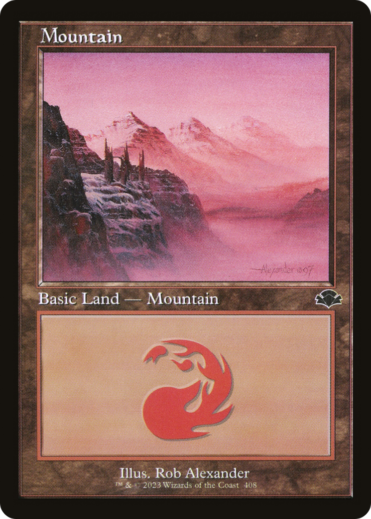 Mountain (408) (Retro) [Dominaria Remastered] | Black Swamp Games
