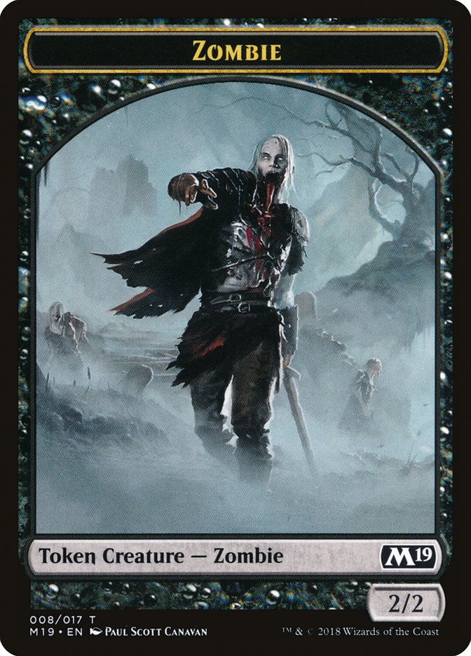 Knight // Zombie Double-Sided Token (Game Night) [Core Set 2019 Tokens] | Black Swamp Games