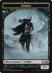 Knight // Zombie Double-Sided Token (Game Night) [Core Set 2019 Tokens] | Black Swamp Games