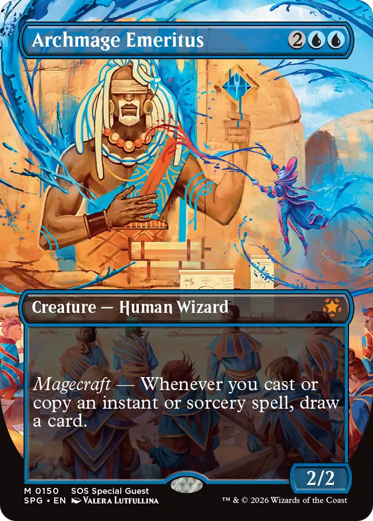 Archmage Emeritus (Borderless) [Secrets of Strixhaven Special Guests] | Black Swamp Games