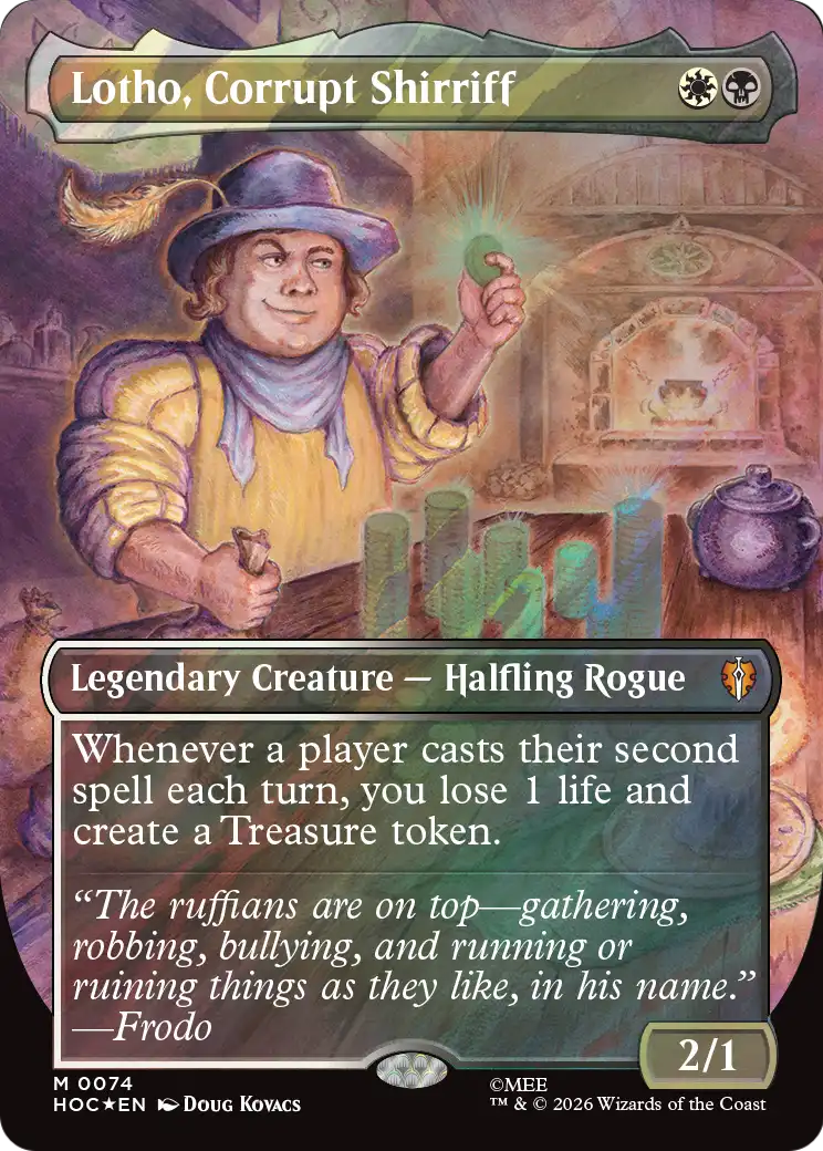 Lotho, Corrupt Shirriff (Borderless) (Surge Foil) [The Hobbit: Eternal-Legal] | Black Swamp Games