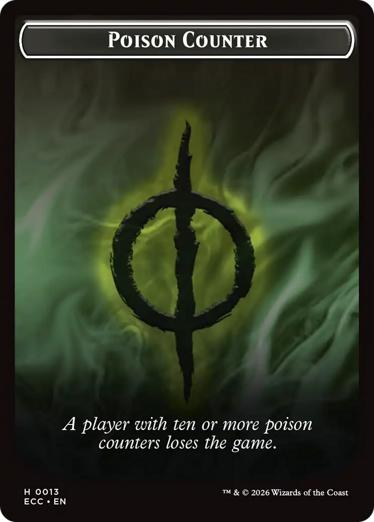 Saproling // Poison Counter Double-Sided Token [Lorwyn Eclipsed Tokens] | Black Swamp Games