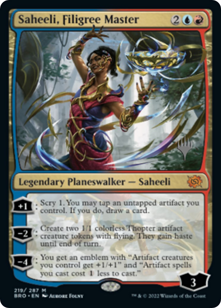 Saheeli, Filigree Master (Promo Pack) [The Brothers' War Promos] | Black Swamp Games