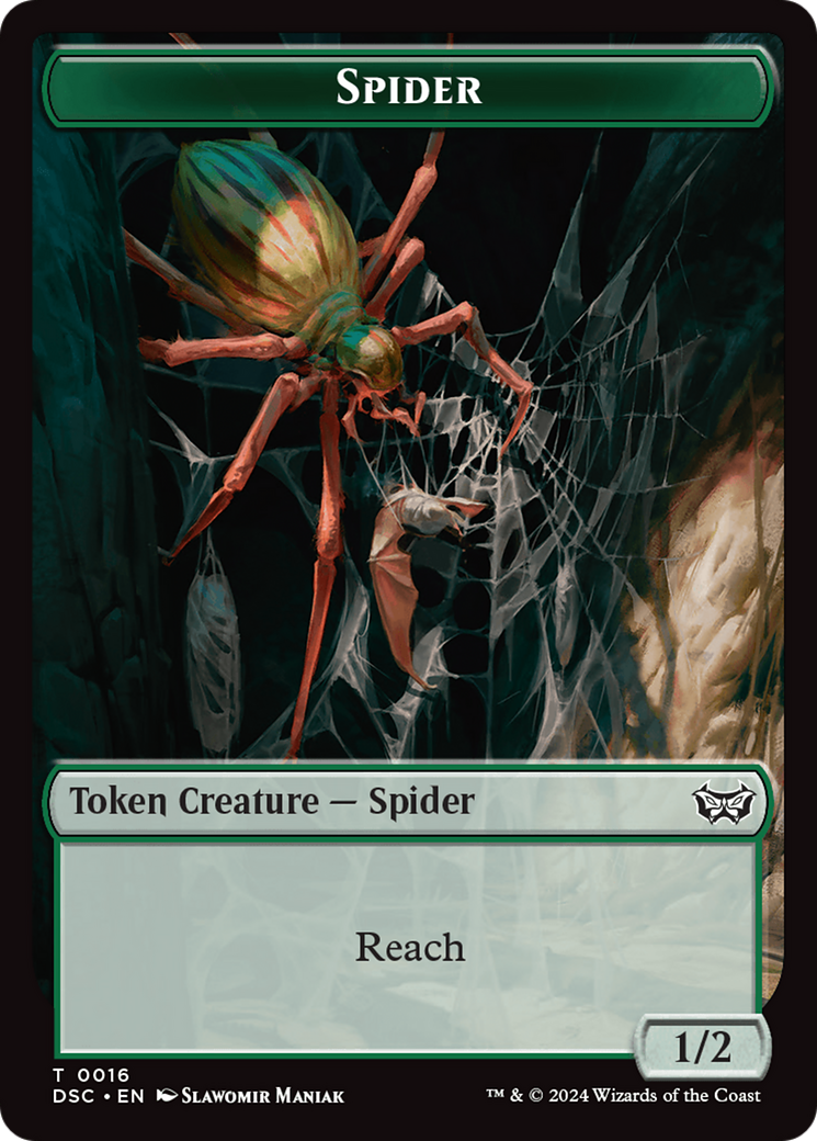 Treefolk // Spider Double-Sided Token [Duskmourn: House of Horror Commander Tokens] | Black Swamp Games