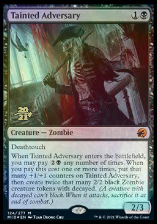 Tainted Adversary [Innistrad: Midnight Hunt Prerelease Promos] | Black Swamp Games