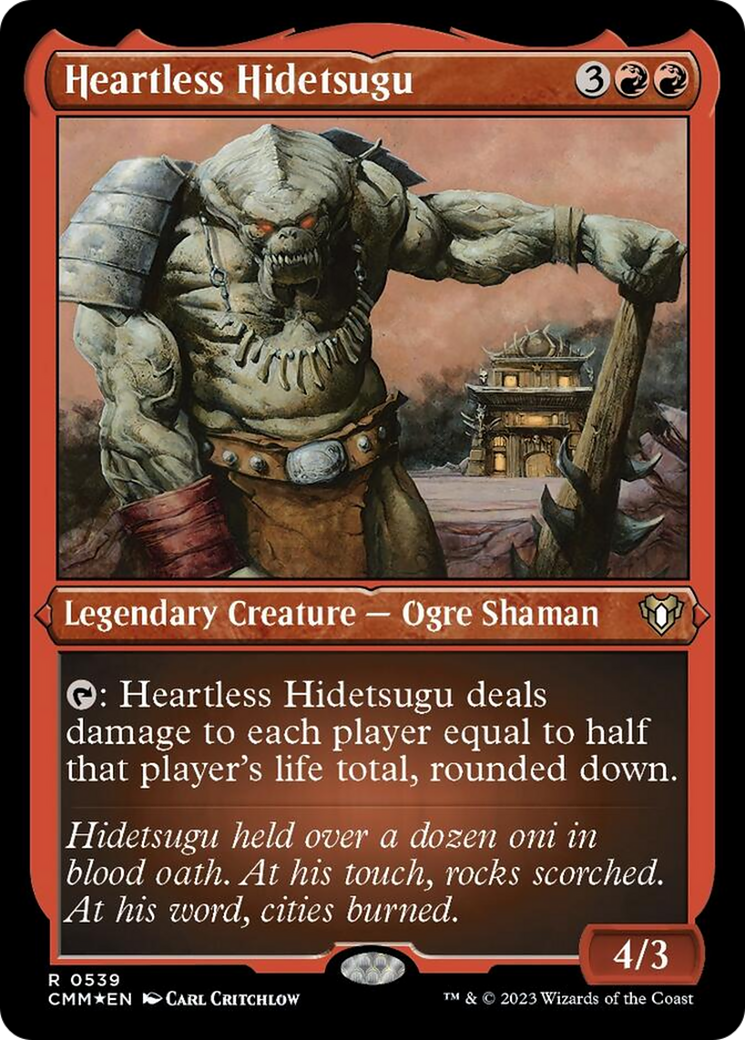 Heartless Hidetsugu (Foil Etched) [Commander Masters] | Black Swamp Games