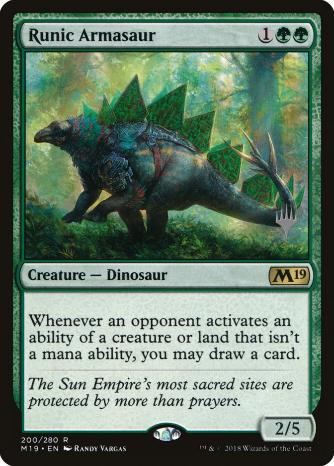 Runic Armasaur (Promo Pack) [Core Set 2019 Promos] | Black Swamp Games