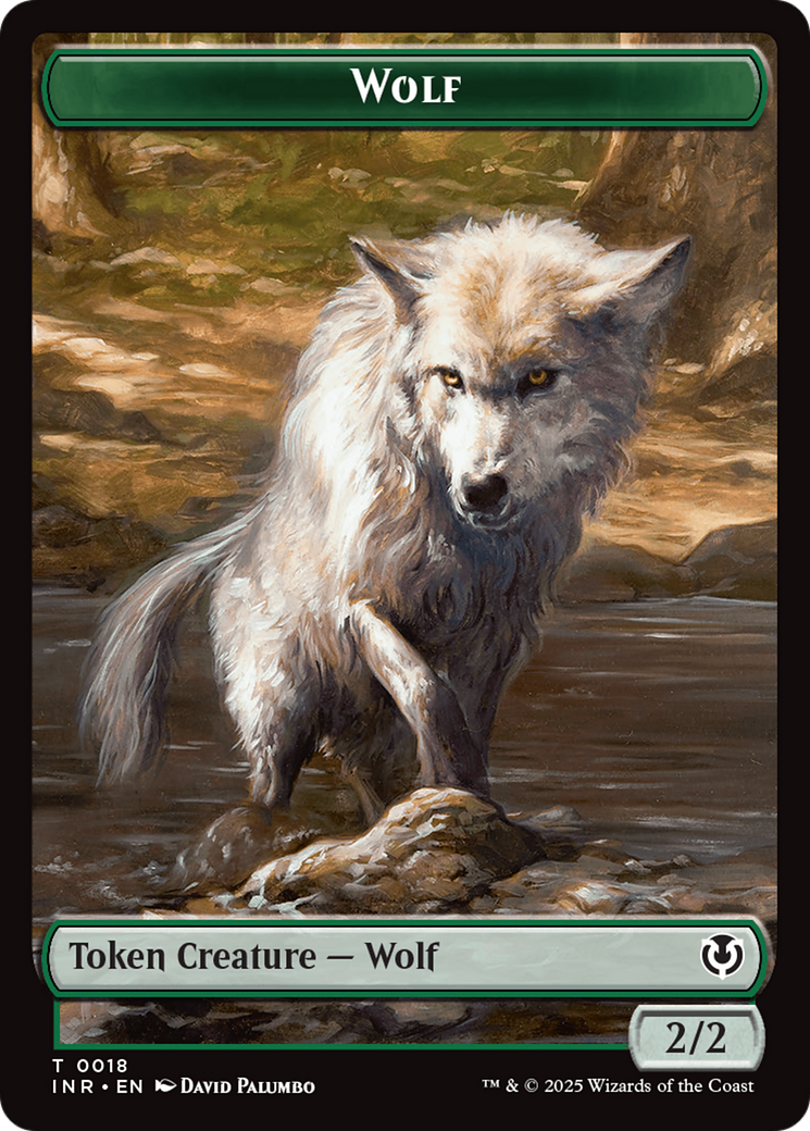 Wolf (0018) // Emblem - Arlinn, Embraces by the Moon Double-Sided Token [Innistrad Remastered Tokens] | Black Swamp Games