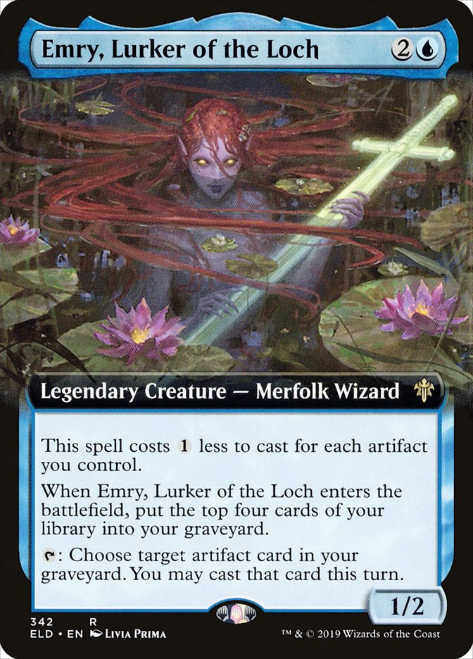 Emry, Lurker of the Loch (Extended Art) [Throne of Eldraine] | Black Swamp Games