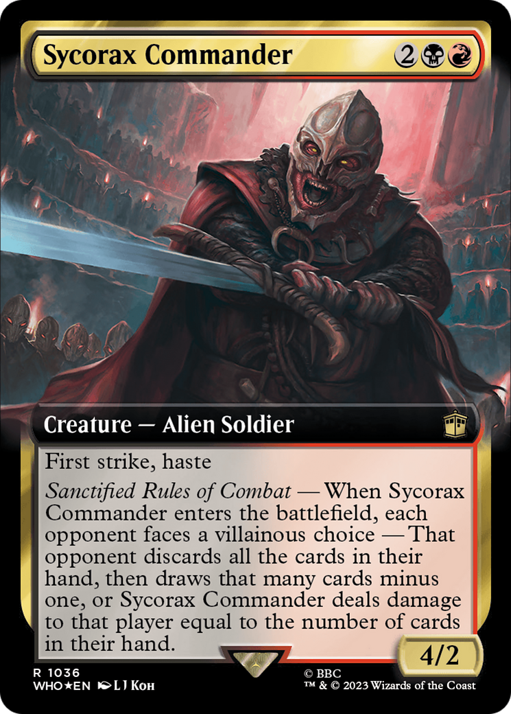 Sycorax Commander (Extended Art) (Surge Foil) [Doctor Who] | Black Swamp Games