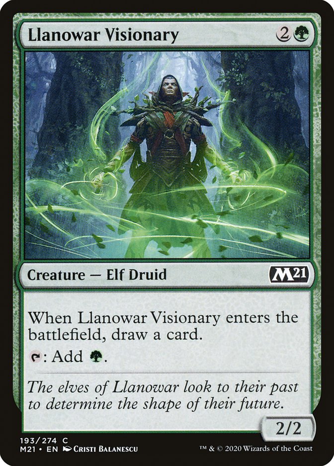 Llanowar Visionary [Core Set 2021] | Black Swamp Games