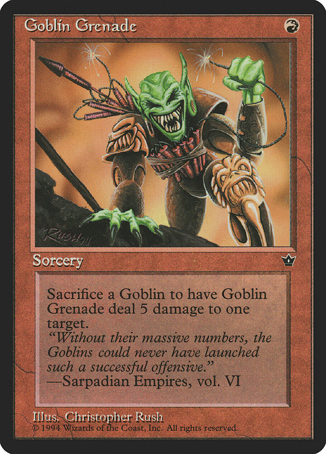 Goblin Grenade (Christopher Rush) [Fallen Empires] | Black Swamp Games