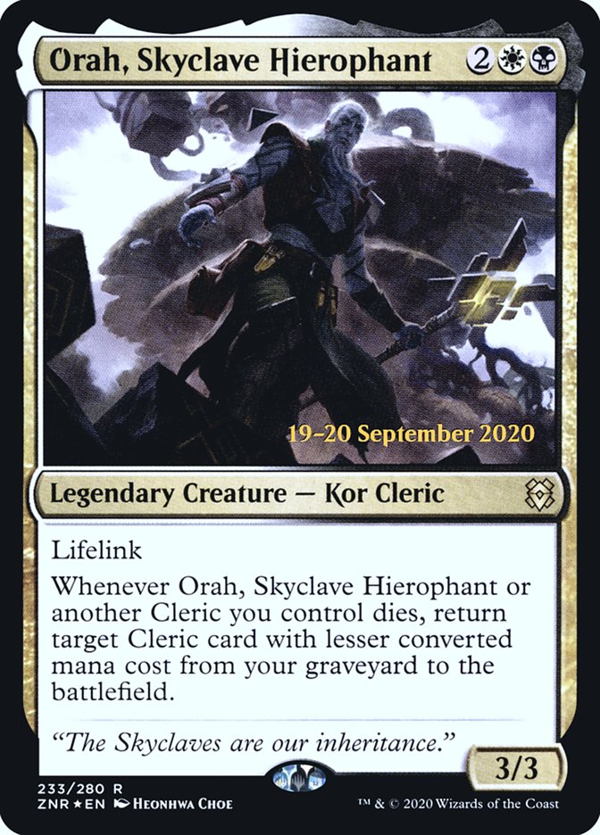 Orah, Skyclave Hierophant [Zendikar Rising Prerelease Promos] | Black Swamp Games